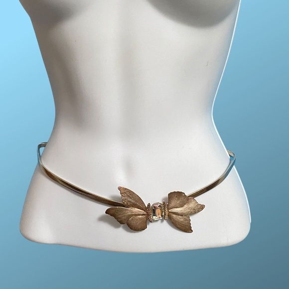Silver Tone Flower Stretch Belt - Picture 8 of 10